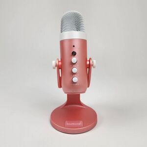 ZealSound USB Microphone Pink Studio Mic w Stand Plug Play Noise Cancel